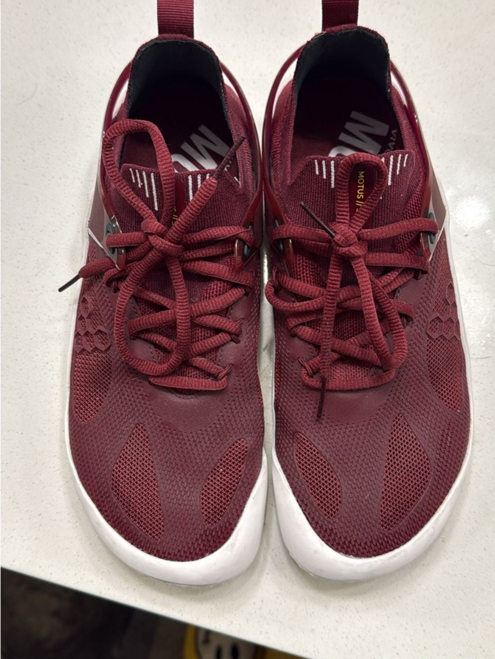 Vivo Barefoot Women's Burgundy Mesh Lace-Up Athletic Shoes